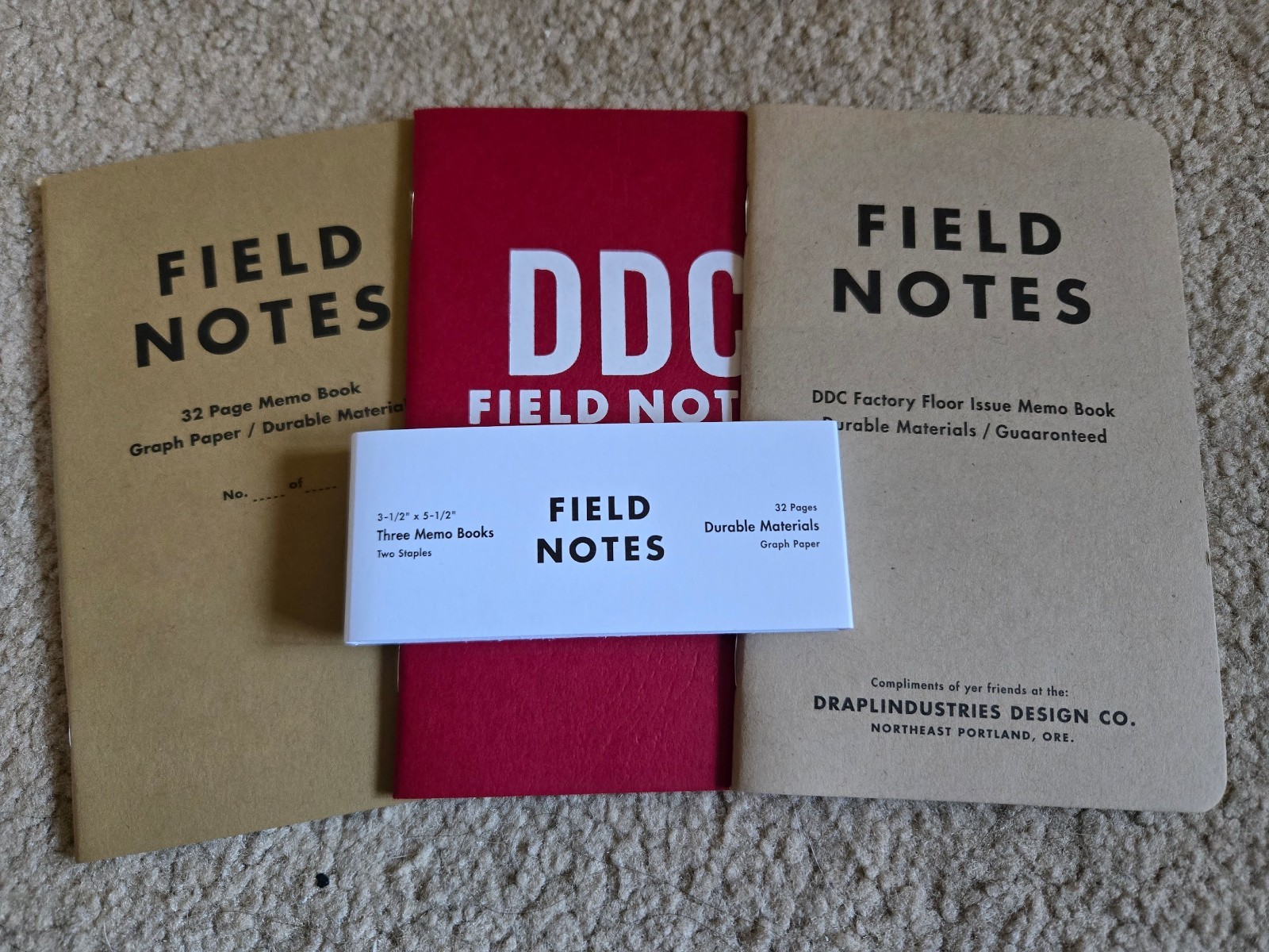 Field Notes Lot – Fifty (Sealed) and 10th Anniversary Set (Unsealed) – with Band