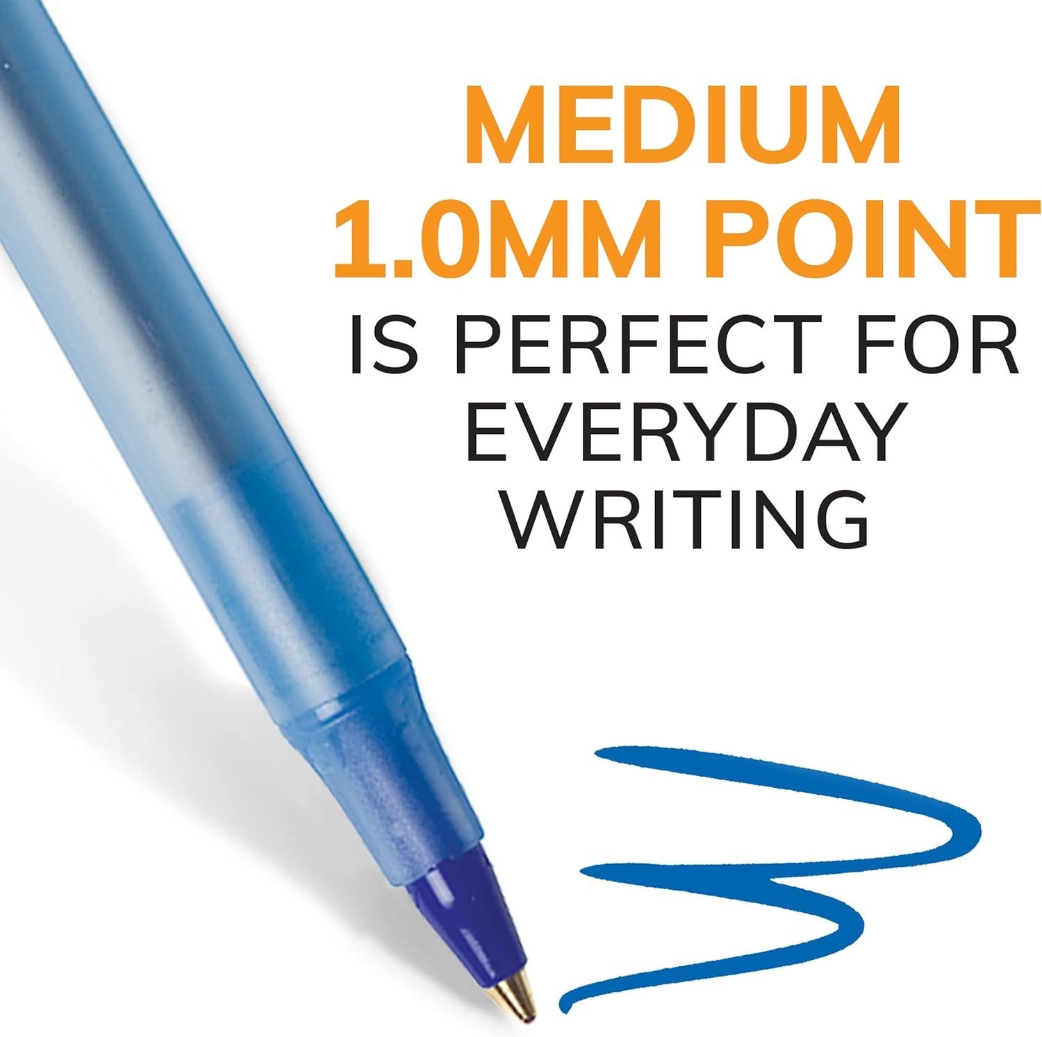 BIC Round Stic Xtra Life Blue Pens