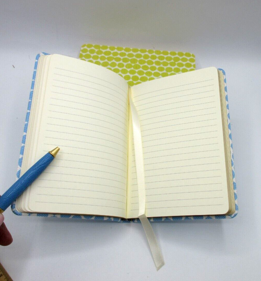 Journal 7″ Flexible Fabric Cover 224 Lined Pages Graphic Image Blue