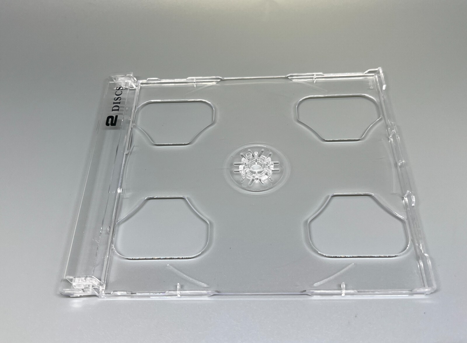 50 PCS NEW DOUBLE CD SMART TRAY, 2 DISCS PRINT, CLEAR, YL29LOGO CD-2CT FREE SHIP