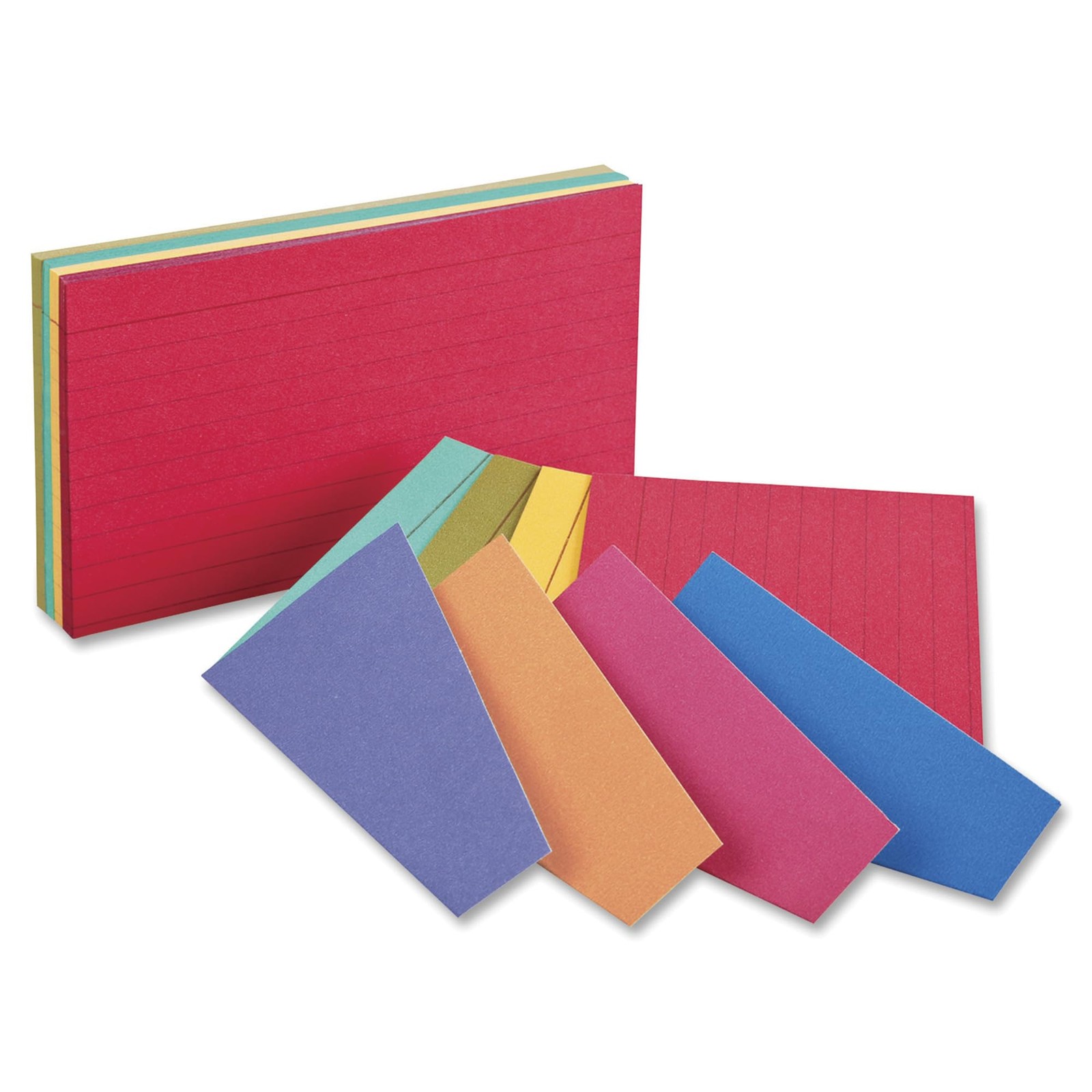 Oxford Extreme Index Cards, 3 x 5 Inches, Assorted Colors, 100 per pack 04736