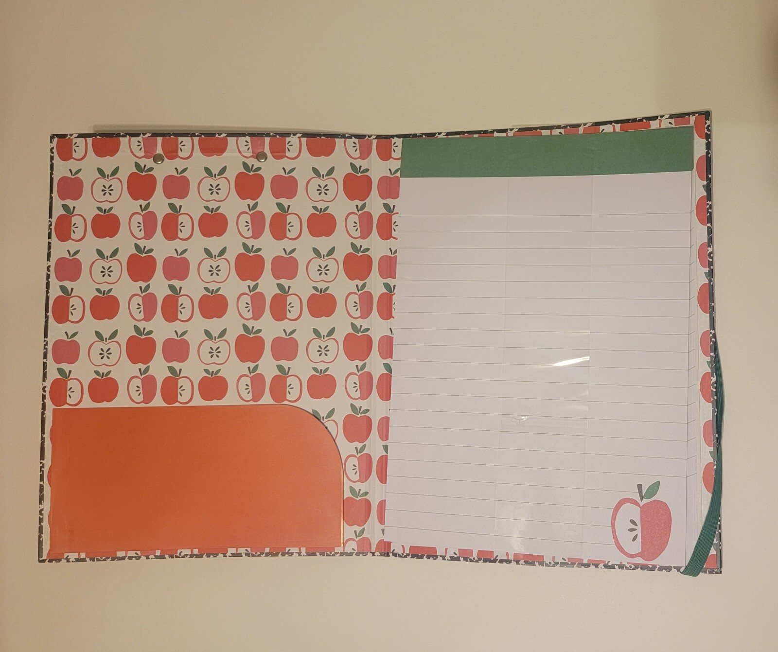 Set of Two New Teacher Theme Clipfolio and Notepad