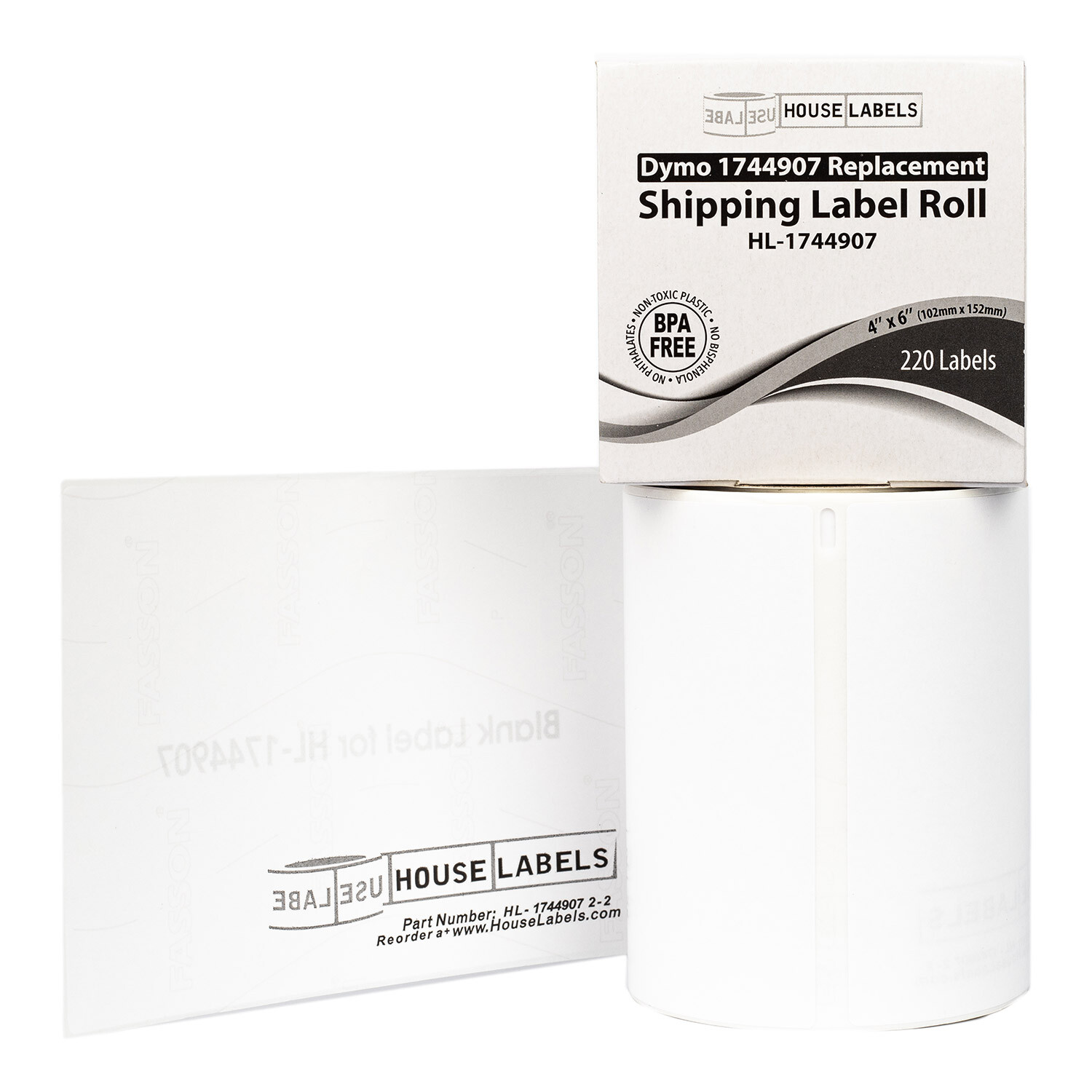 DYMO LW 1744907 4XL 4×6 (4″x6″) Direct Thermal Labels – (15) Rolls of 220