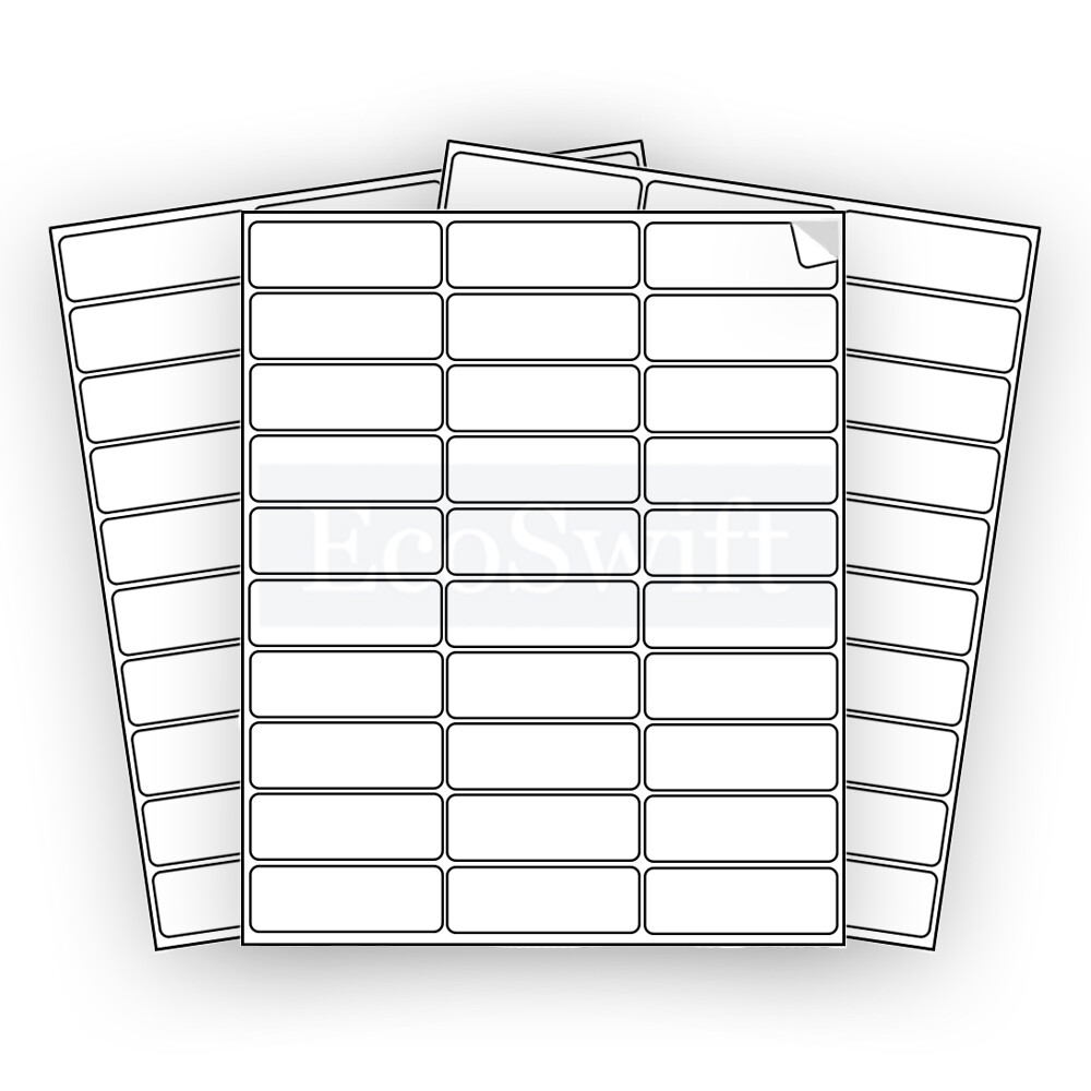 75000 2.625 x1 EcoSwift Laser Address Shipping Adhesive Labels 30/sheet 1 x2 5/8