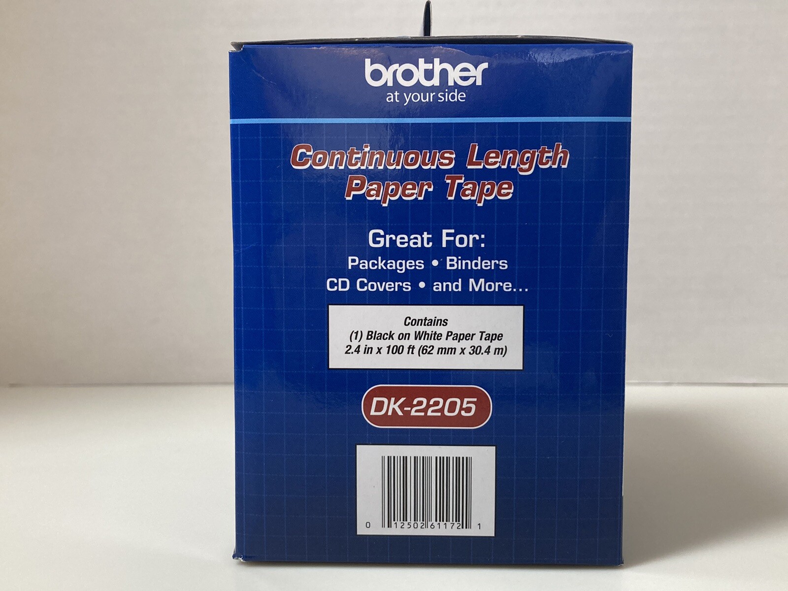 Brother DK Tape DK-2205 Continuous Length White Paper Tape 2.4In X 100Ft New