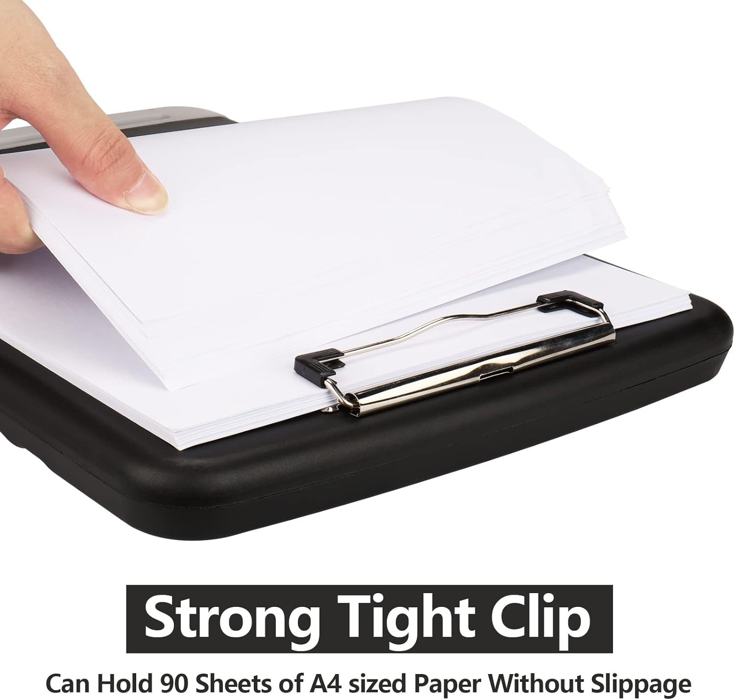 Durable Polypropylene Clipboard for Office Use with High Sheet Capacity & Holder