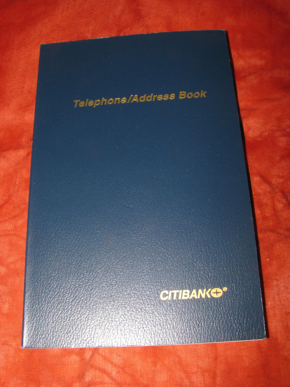 NEW Unused 1998 Navy Blue & Gold Script CITIBANK Telephone/Address Book