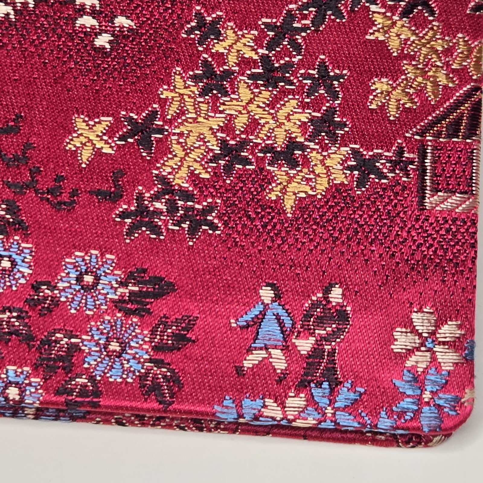 Shanghai, China Embroidered 176 Address Book – Red Silk Brocade Cover – VTG NOS