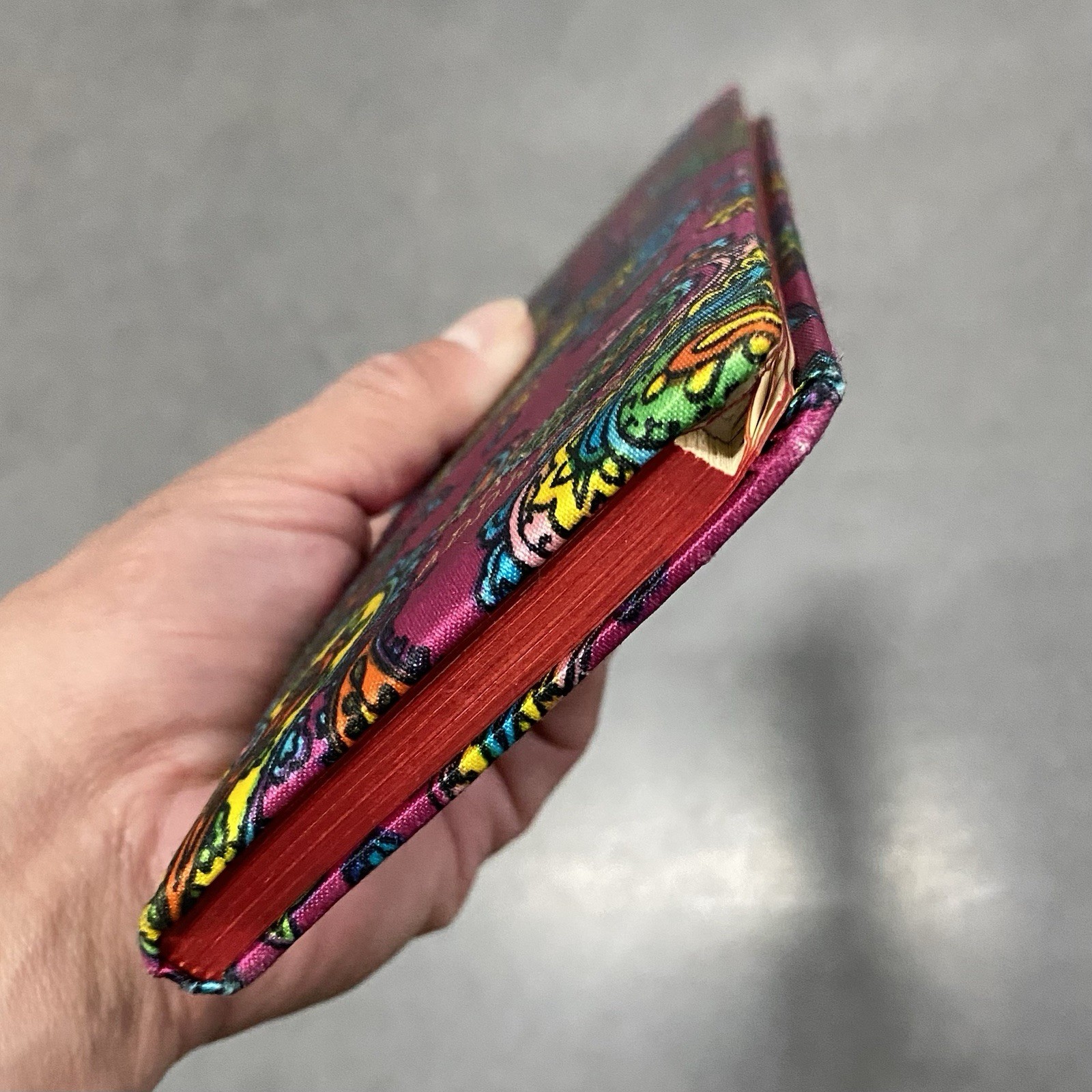 VTG 60s 70s Paisley Fabric Address Book Phone Psychedelic Mod Hippie Unused