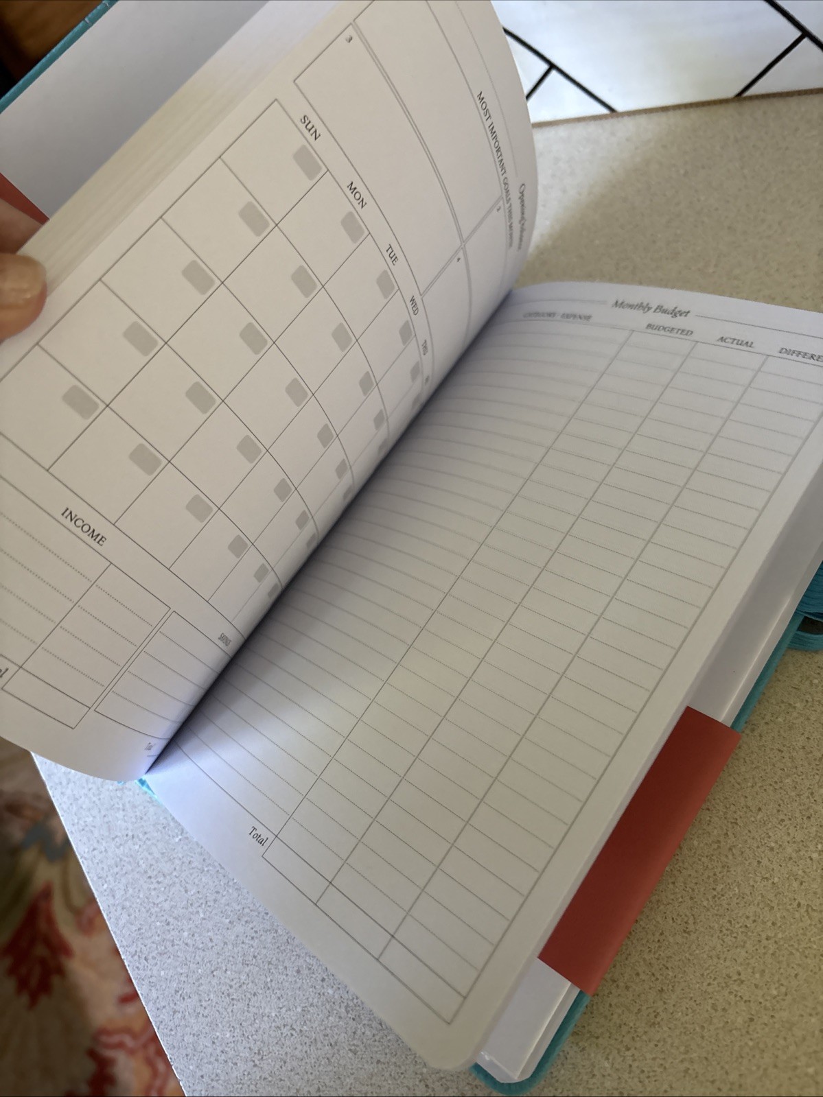 Legend Budget Planner Undated Financial Planner Organizer & Budget Book HC Blue
