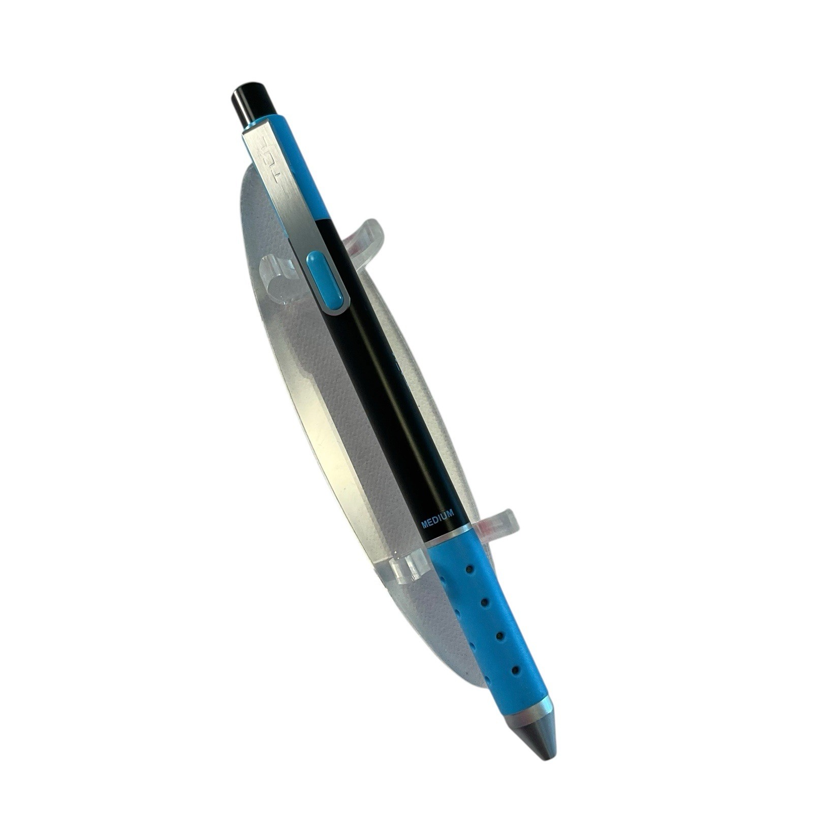 TUL Retractable Gel Pen BLACK/SKY BLUE- BARREL LIMITED EDITION Sky Blue Ink RARE
