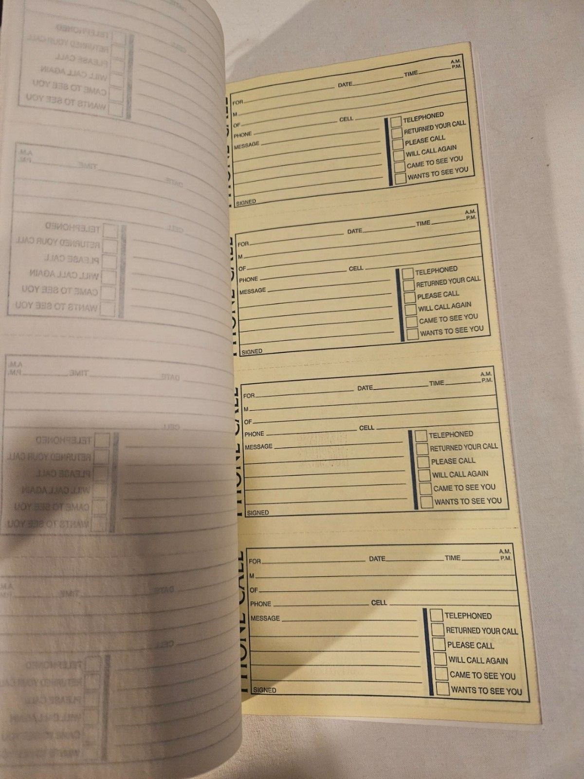 Adams Phone Message Books Lot of 2 and Tops Voice Mail Log See Description
