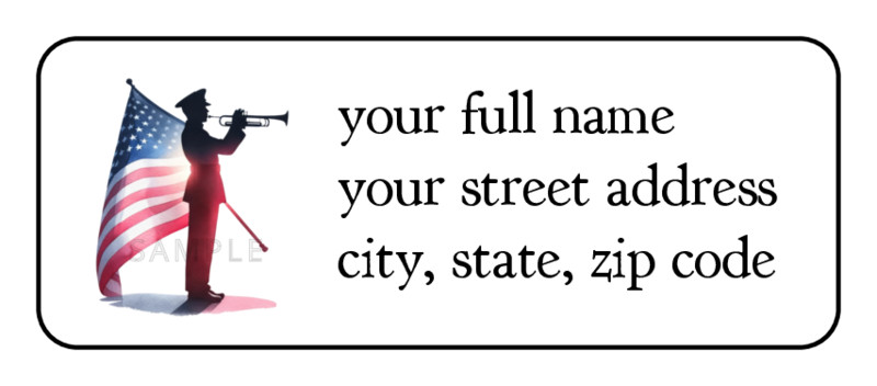 30 Memorial Day Soldier personalized return address labels stickers tags