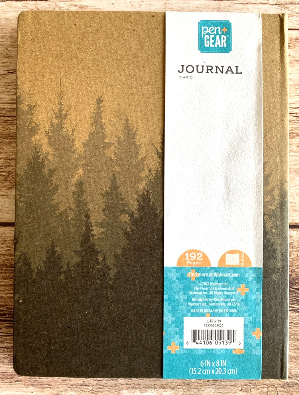Rustic Hardcover Journal 192 Lined Pages Wilderness 6″ x 8″ Gift Adventure New