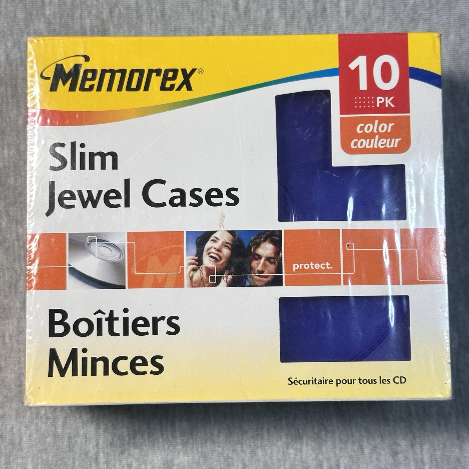Brand New Memorex Slim Color Jewel Cases – 10 Pack Factory sealed