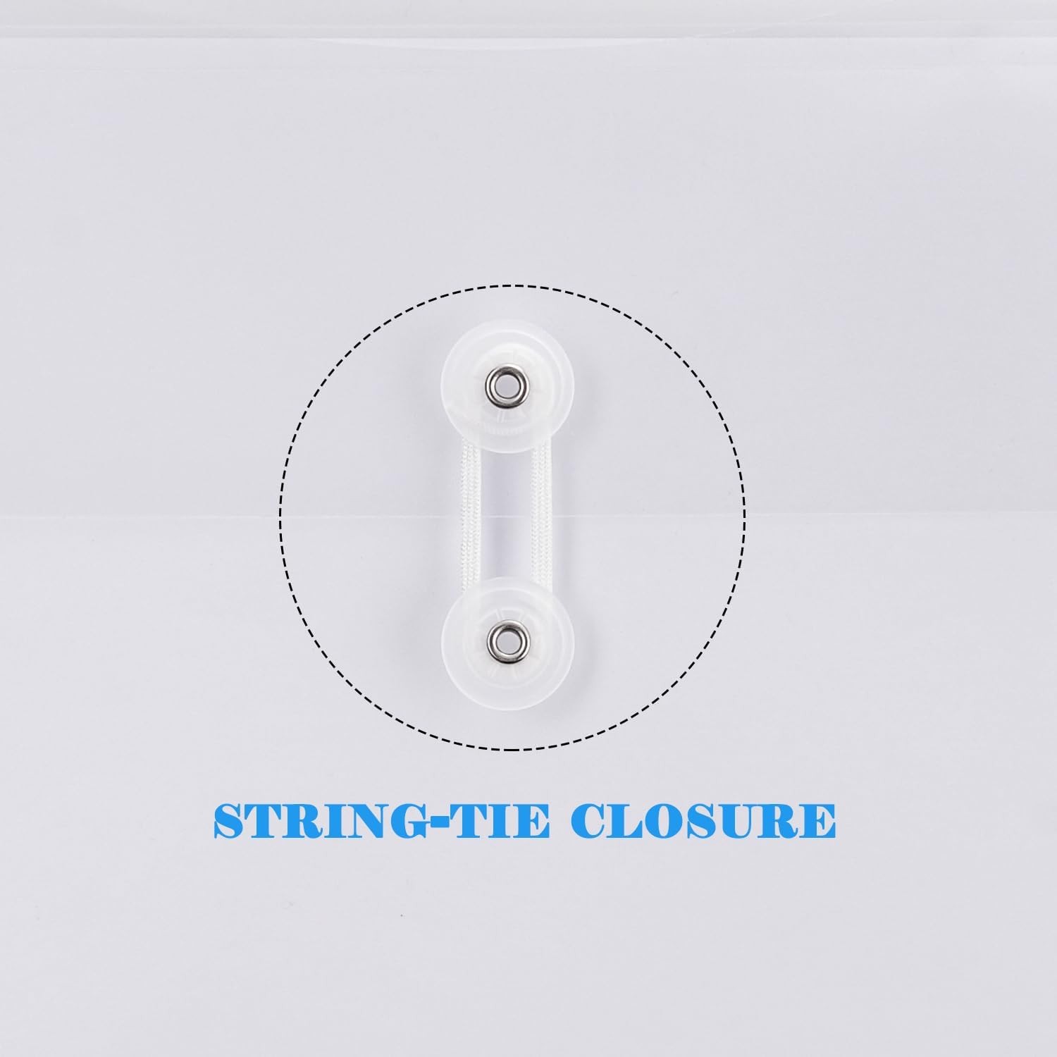 Legal Size Plastic Envelopes with String Tie Closure, 1-1/4″ Expansion Clear