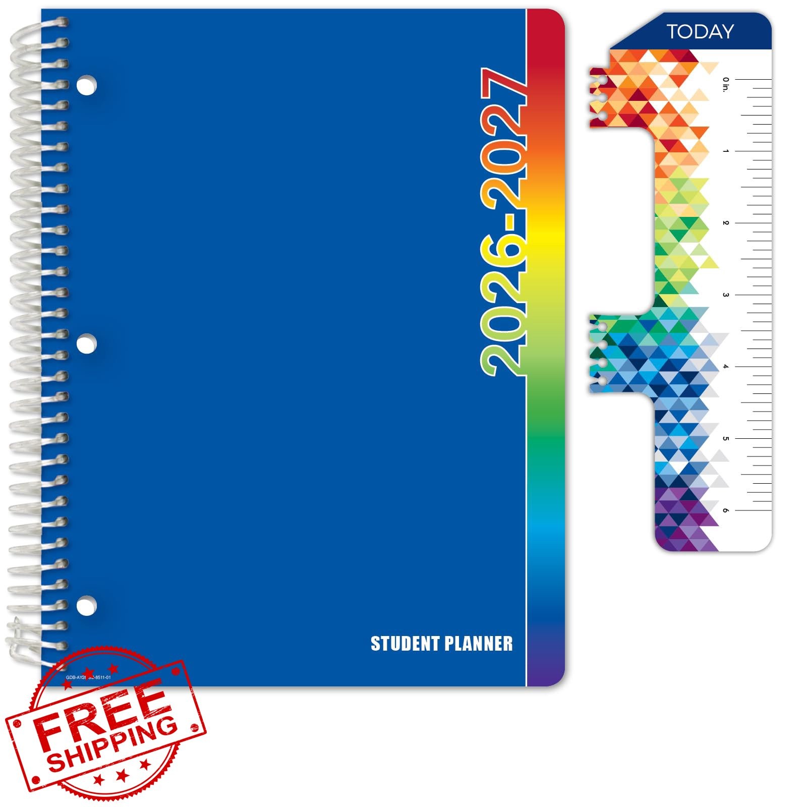 Global Datebooks Student Planner 2026-27 Weekly Monthly 8.5″ x 11″ Blue