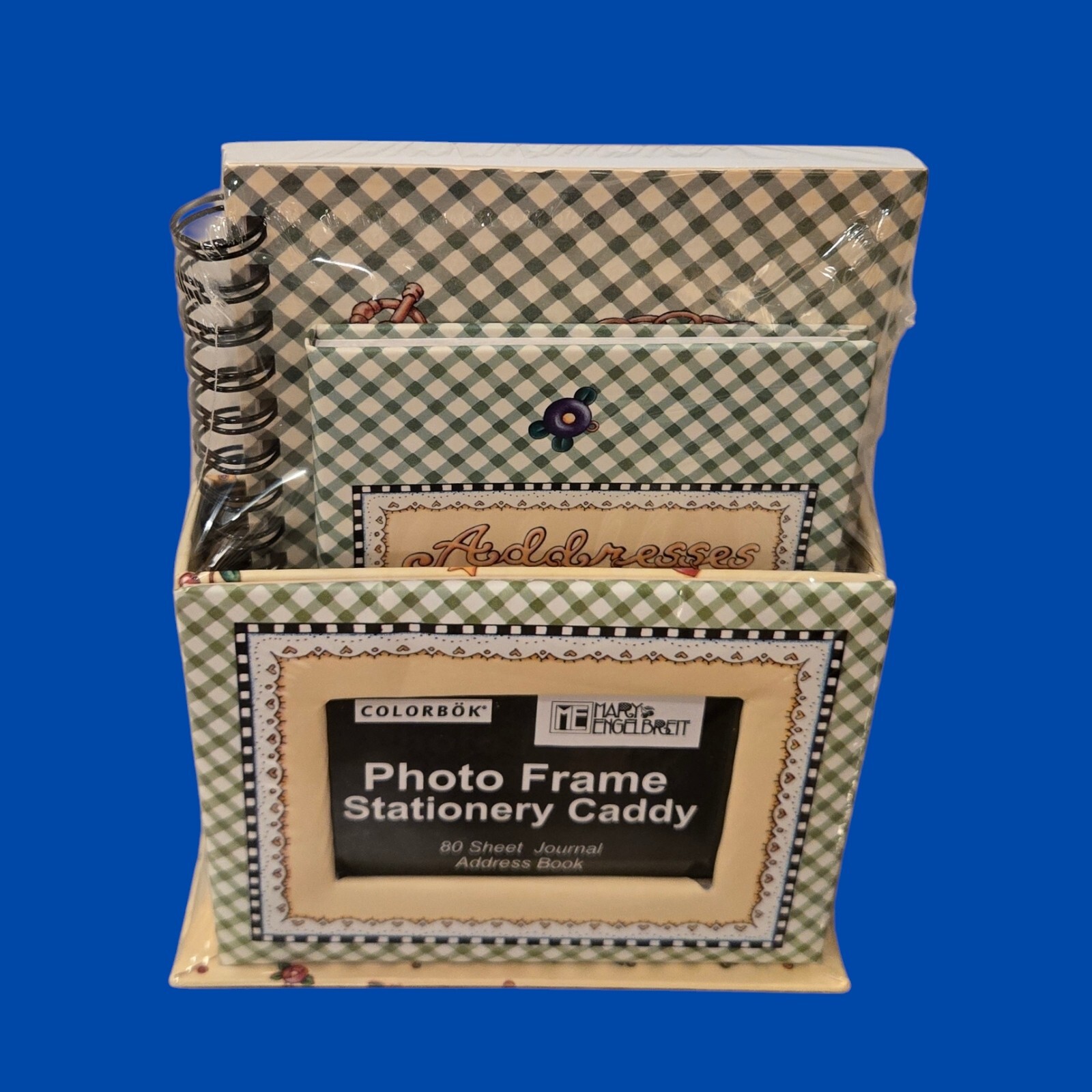Mary Engelbreit 2004 Charmed Life Vintage Journal Address Book Stationery Caddy
