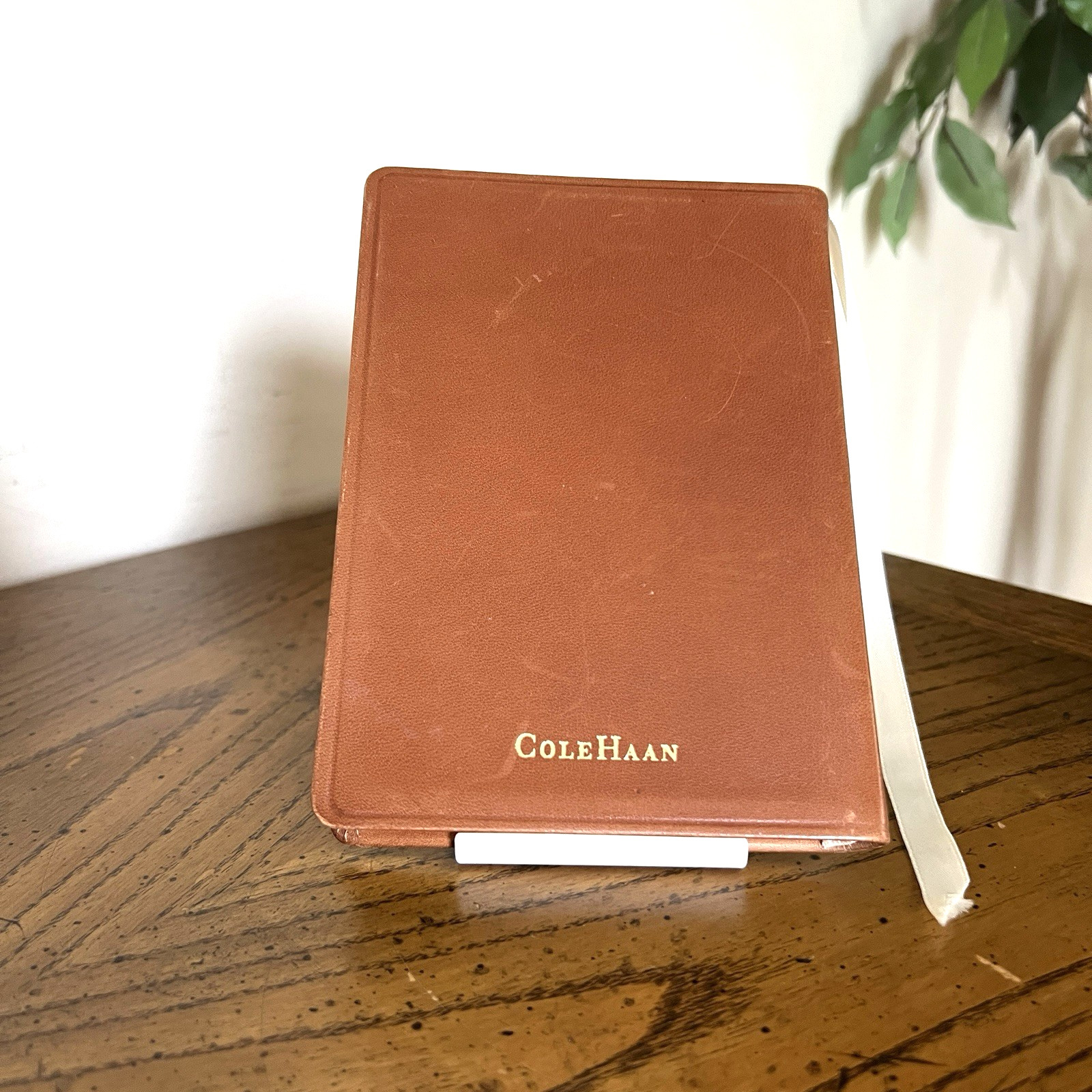 Vintage Cole Haan Leather Travel Journal 1996 Pocket Diary United States Maps