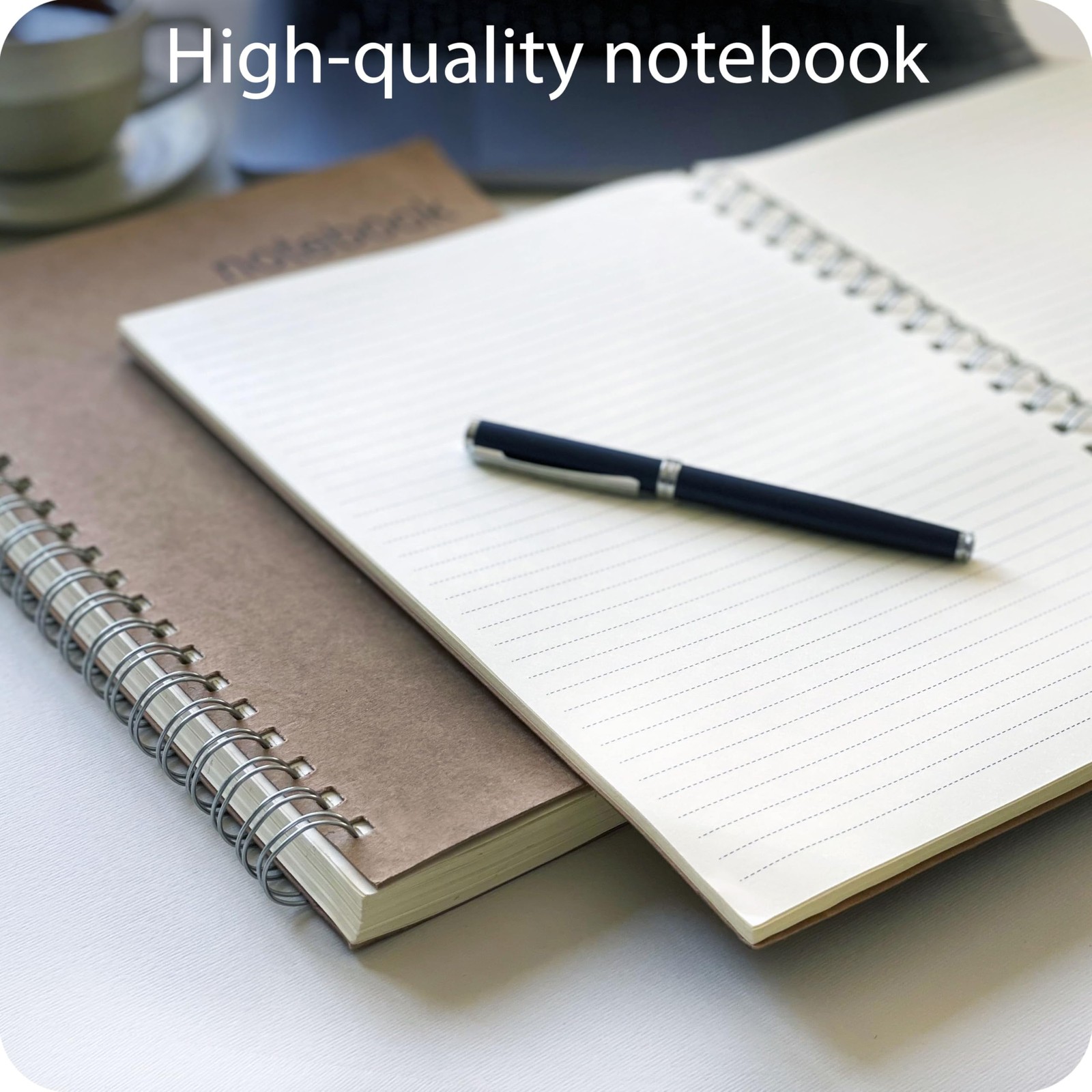 le vent Lined Spiral Notebook 8.5 x 11 | 2 Pack inches X 11