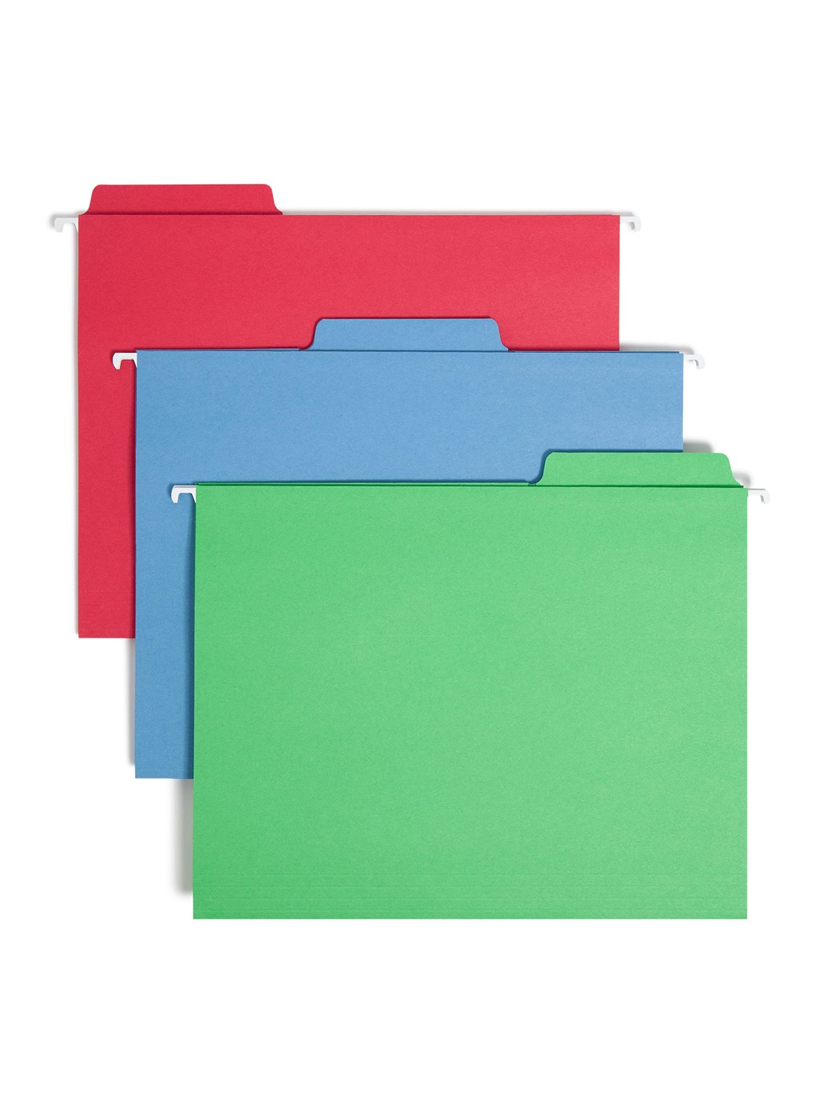 FasTab Hanging File Folder, 1/3-Cut Built-in Tab, Letter Size, Assorted Prima…