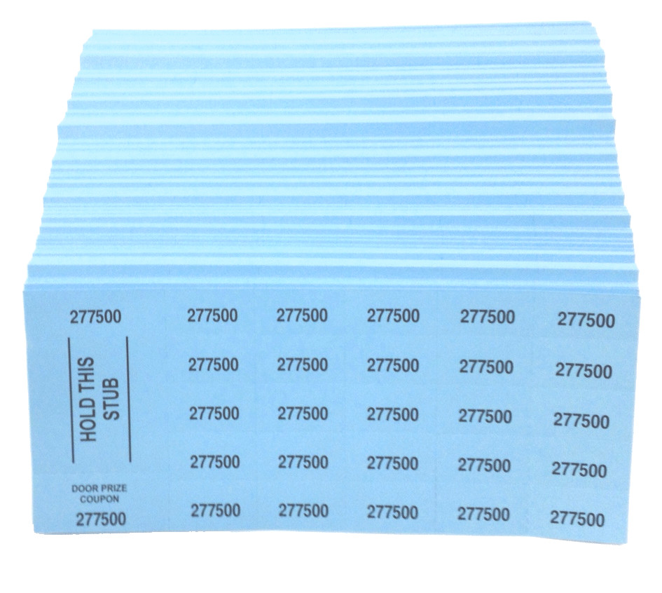 500 Chinese Auction /Penny Sale /Tricky Tray Tickets -Made in US – FREE Shipping