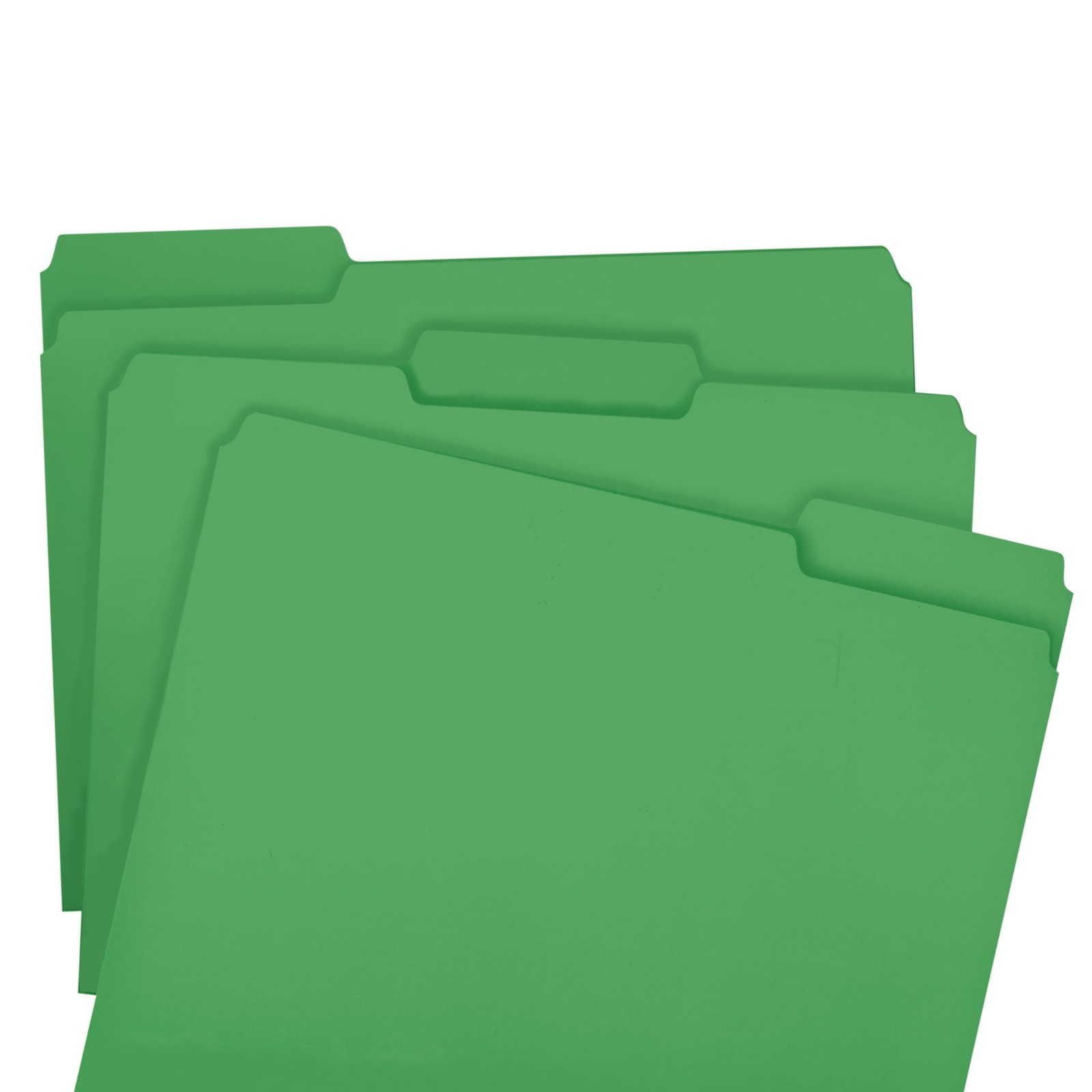 Smead Standard File Folders 100 Count Green 1/3-Cut Tabs Letter Size 12143