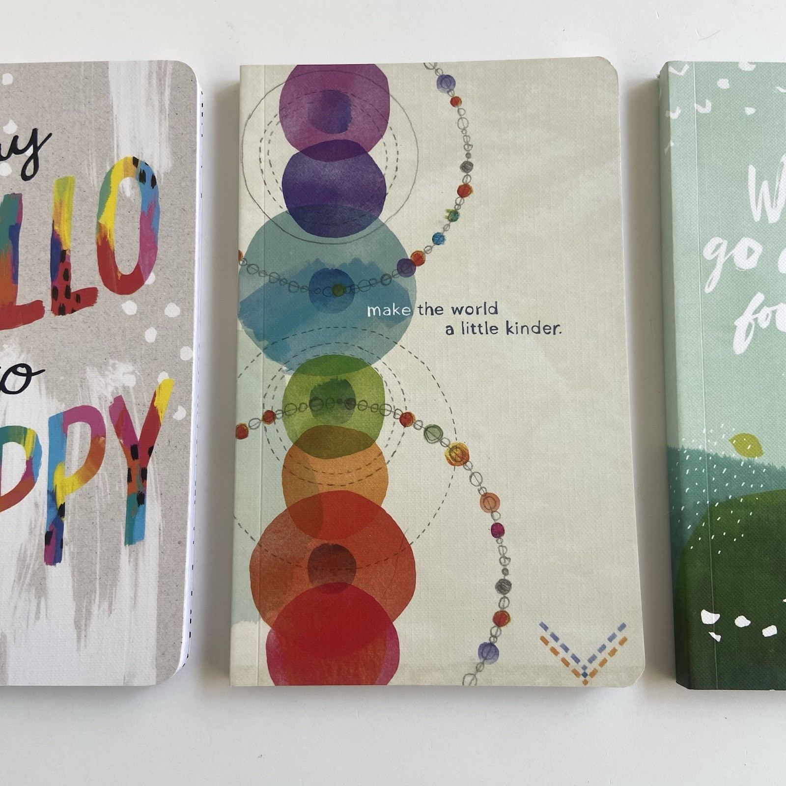 3PCS Compendium Softcover Journal Notebooks Illustrated Quotes Lined Pages NEW