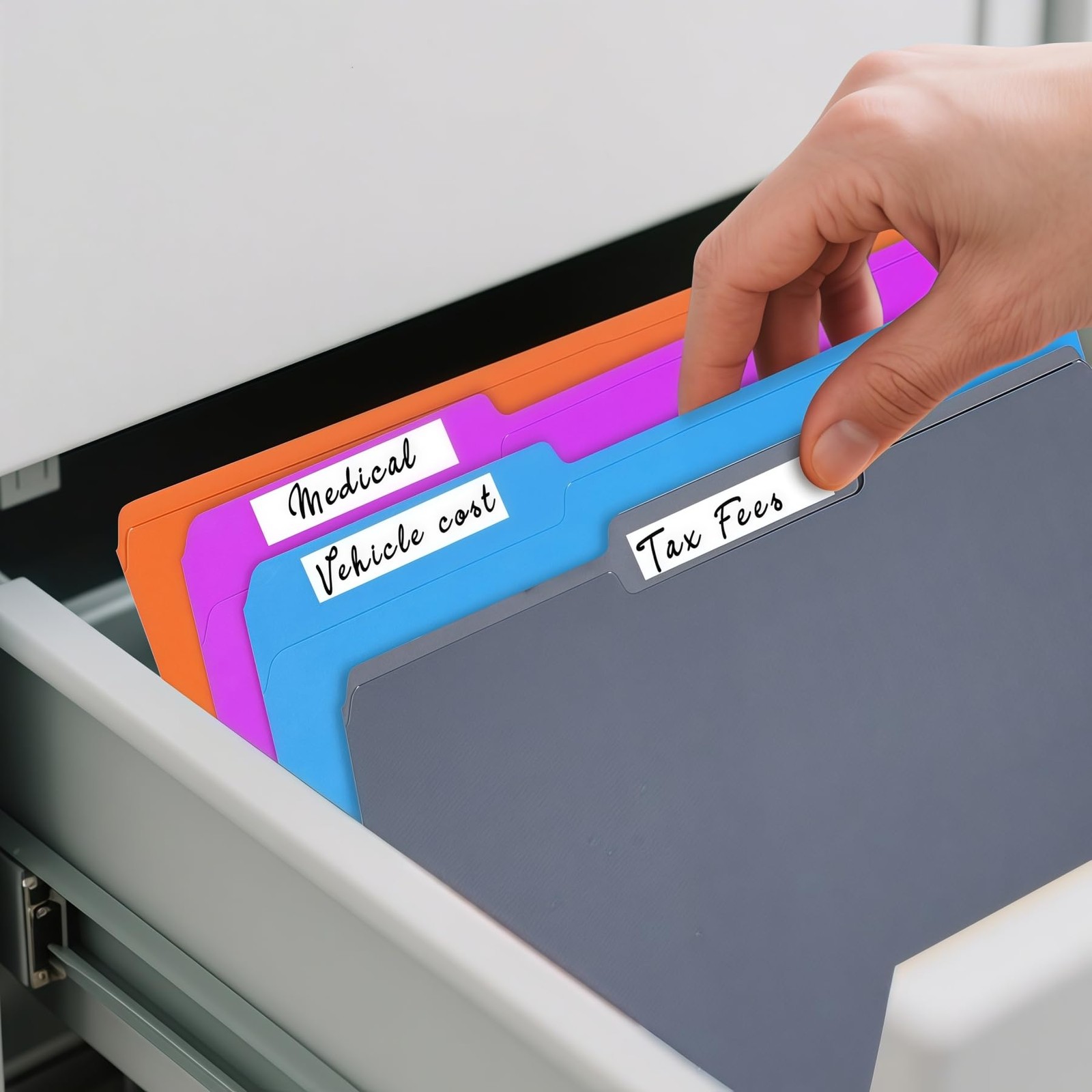 120 Pack Colored File Folders, 1/3 Cut Tab Letter Size 8.5″ x 11″ Manila Fold..