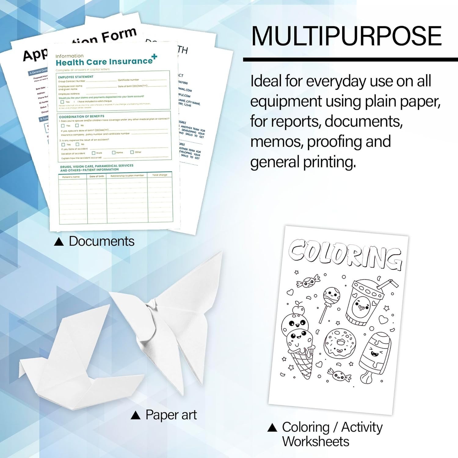 Blank Paper Copy & Multipurpose Paper – 8.5″ x 11″ White Color Printer Paper …