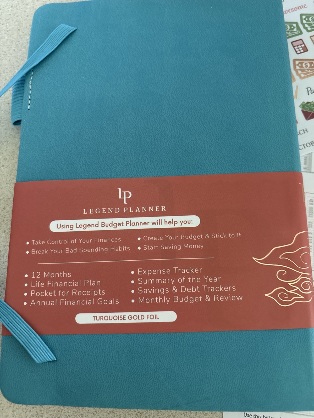 Legend Budget Planner Undated Financial Planner Organizer & Budget Book HC Blue