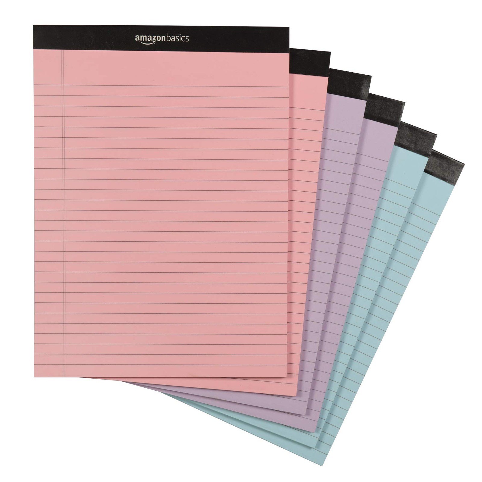 Wide Ruled 8.5 X 11.75-Inch 50 Sheet Perforated Lined Writing Note Pads, Pack of