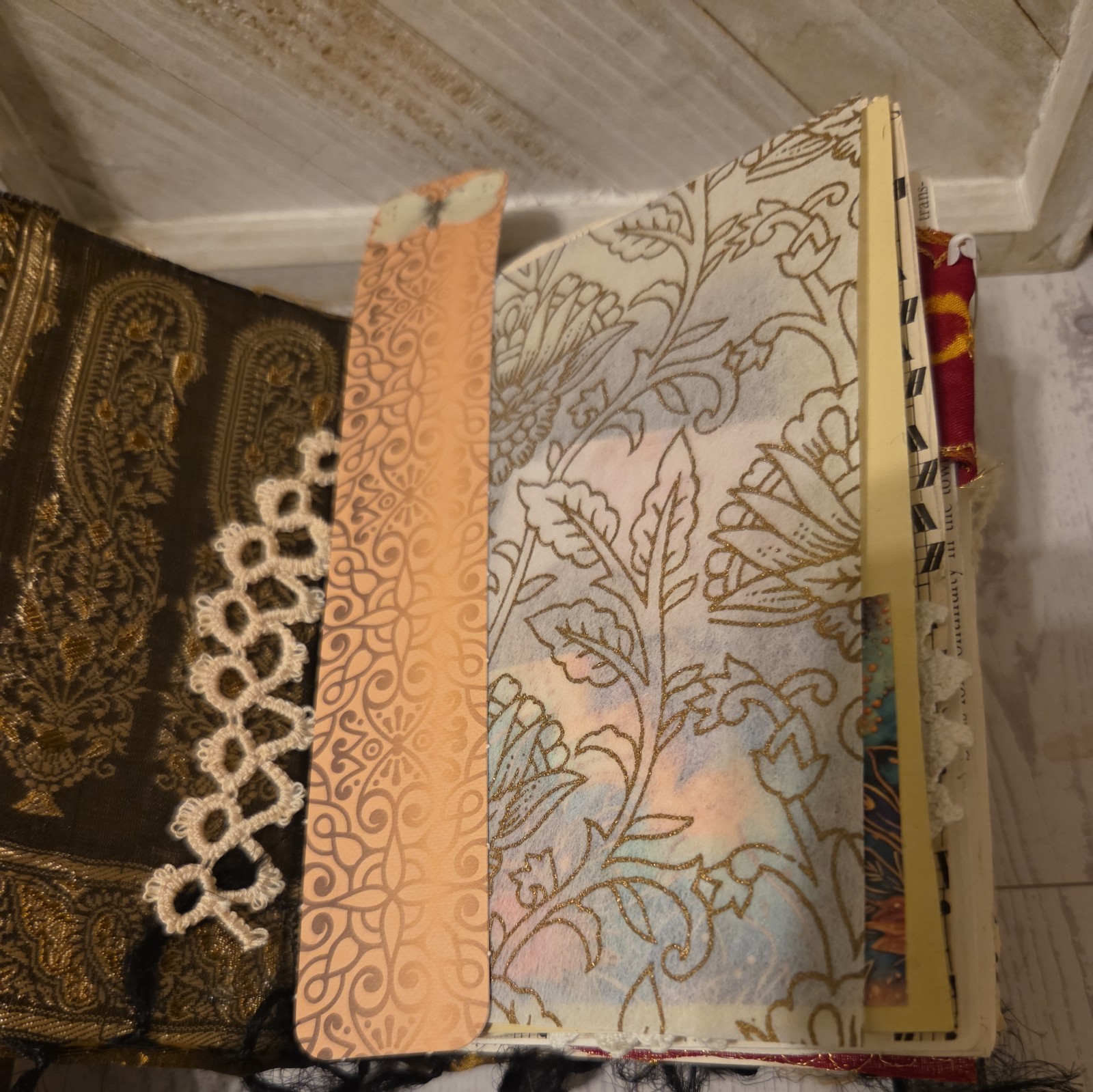 Fully Embellished Handmade Boho Style Junk Journal 72 pages front to back