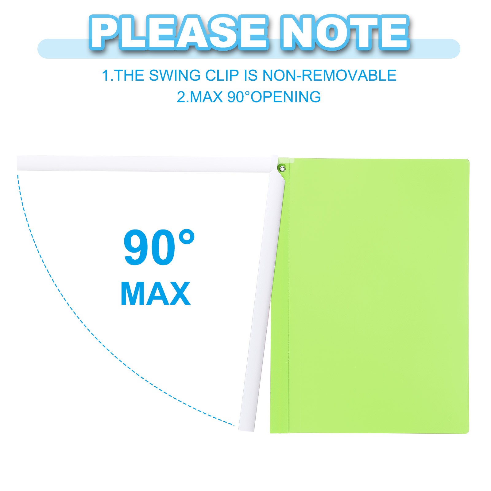 5 Pcs Report Folder Cover with Swing Clip, Green