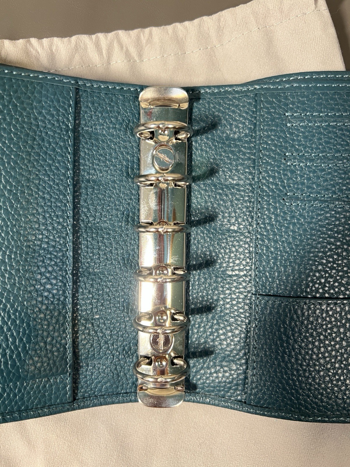 Moterm Teal Regular Pocket Size A7 Ring Organizer Planner Binder EUC!