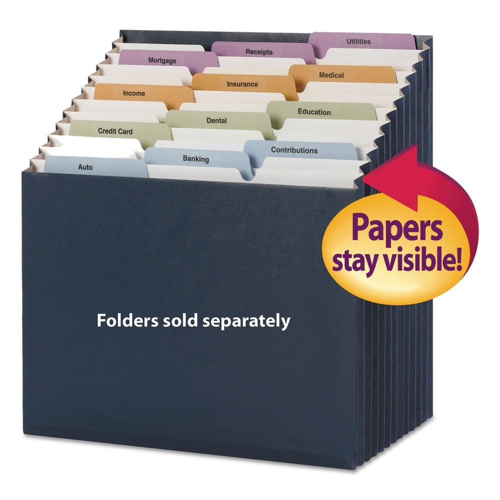 Smead 70211 Letter Size 1/12-Cut Tabs 12 Sections Stadium File – Navy New