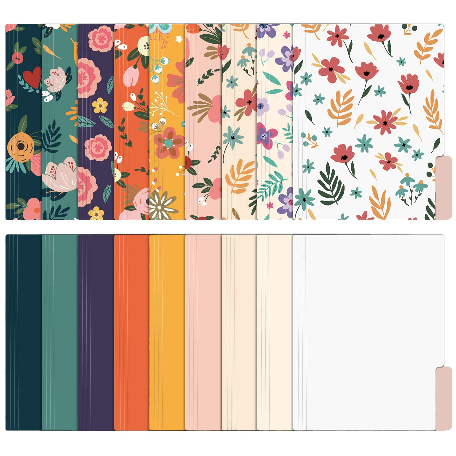EOOUT 18 Pack Decorative File Folders Floral Folders Cute File Folder, Letter…