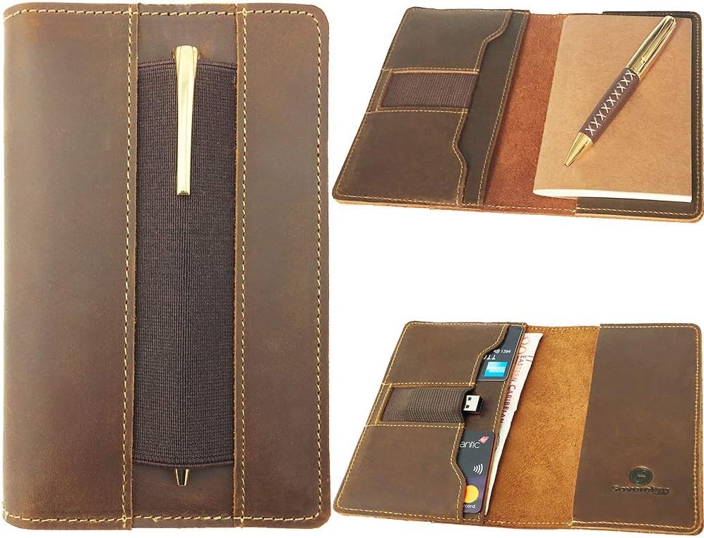 Handmade Leather Notebook Cover for Field Notes 3.5×5.5in