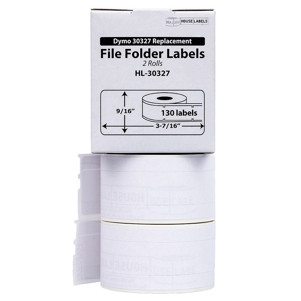 DYMO 30327 / 30576 Direct Thermal File Folder Labels – (8) Rolls of 130
