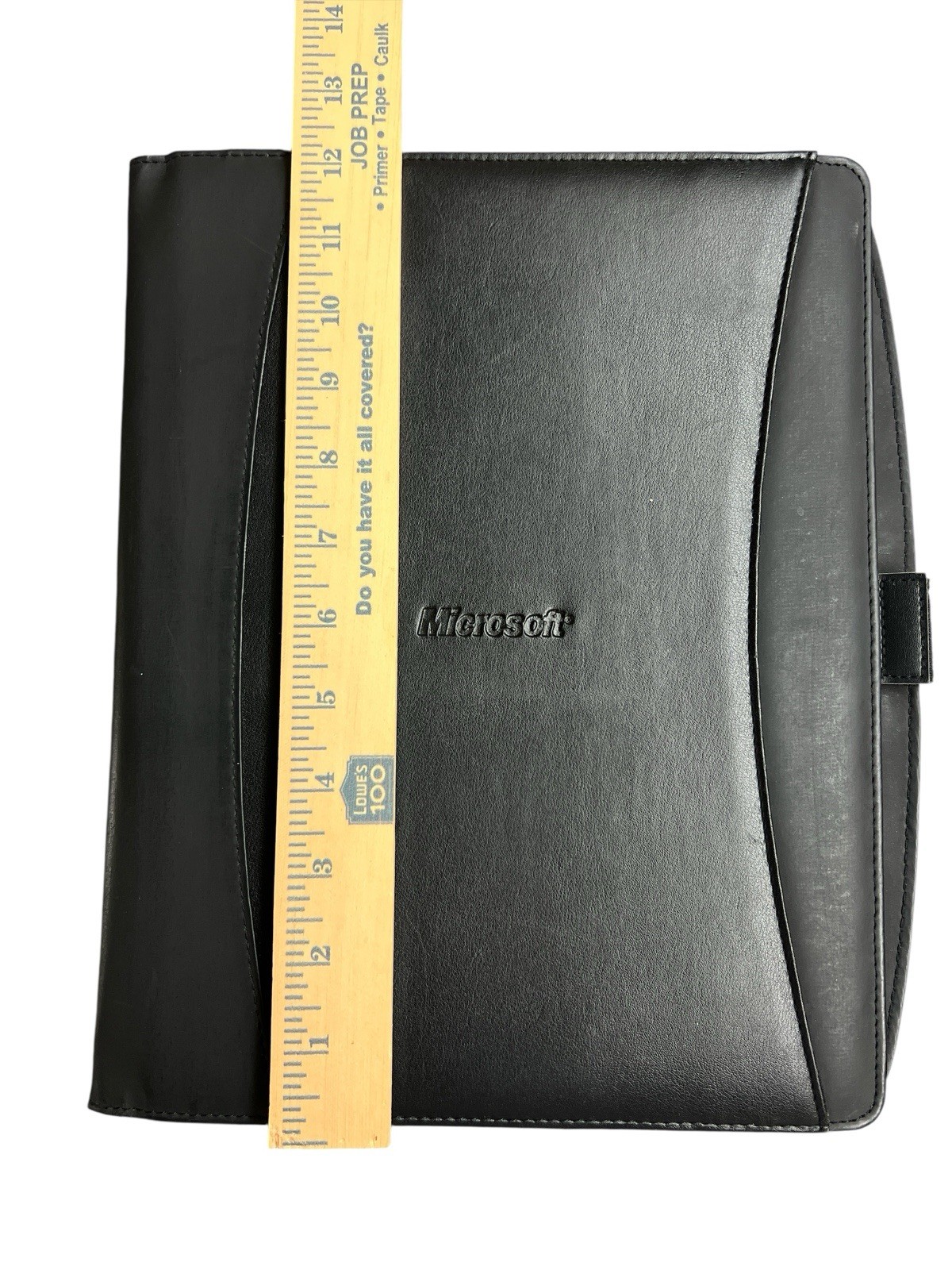 Microsoft Black Leather Business Portfolio Organizer Vintage READ