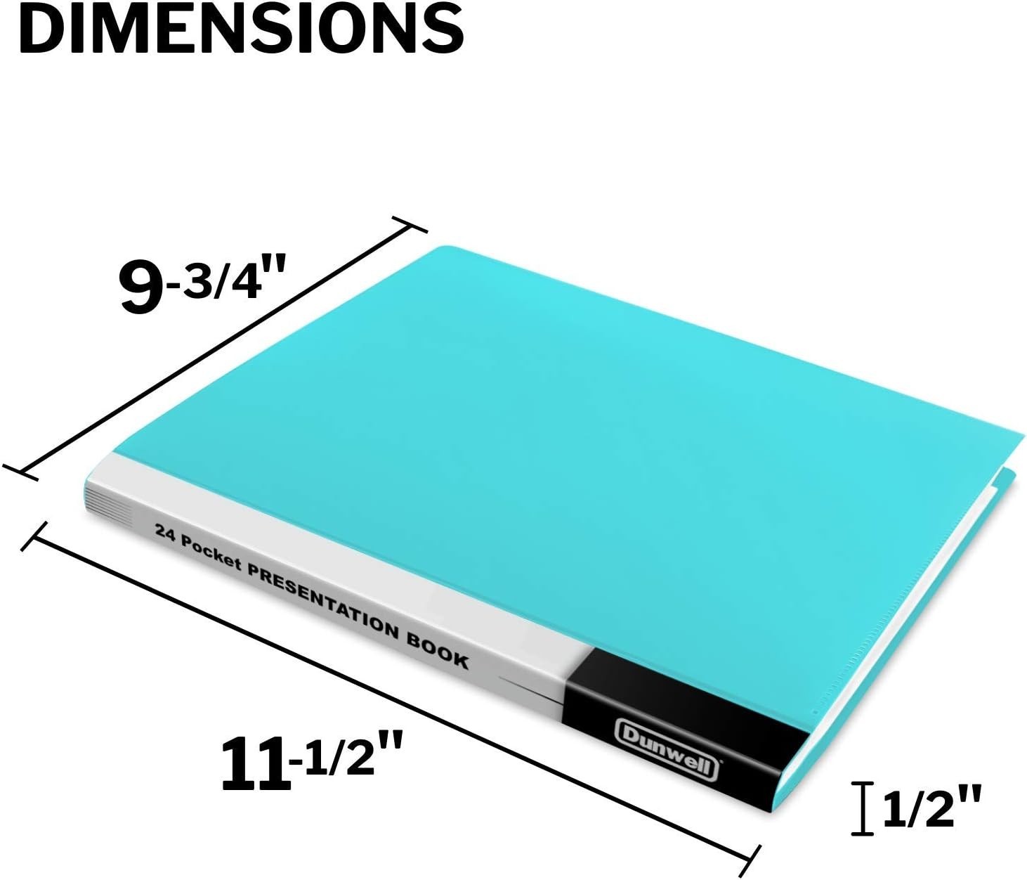 Presentation Binder 24-Pocket, Displays 48 Pages, 8.5×11 Portfolio Binder wit…