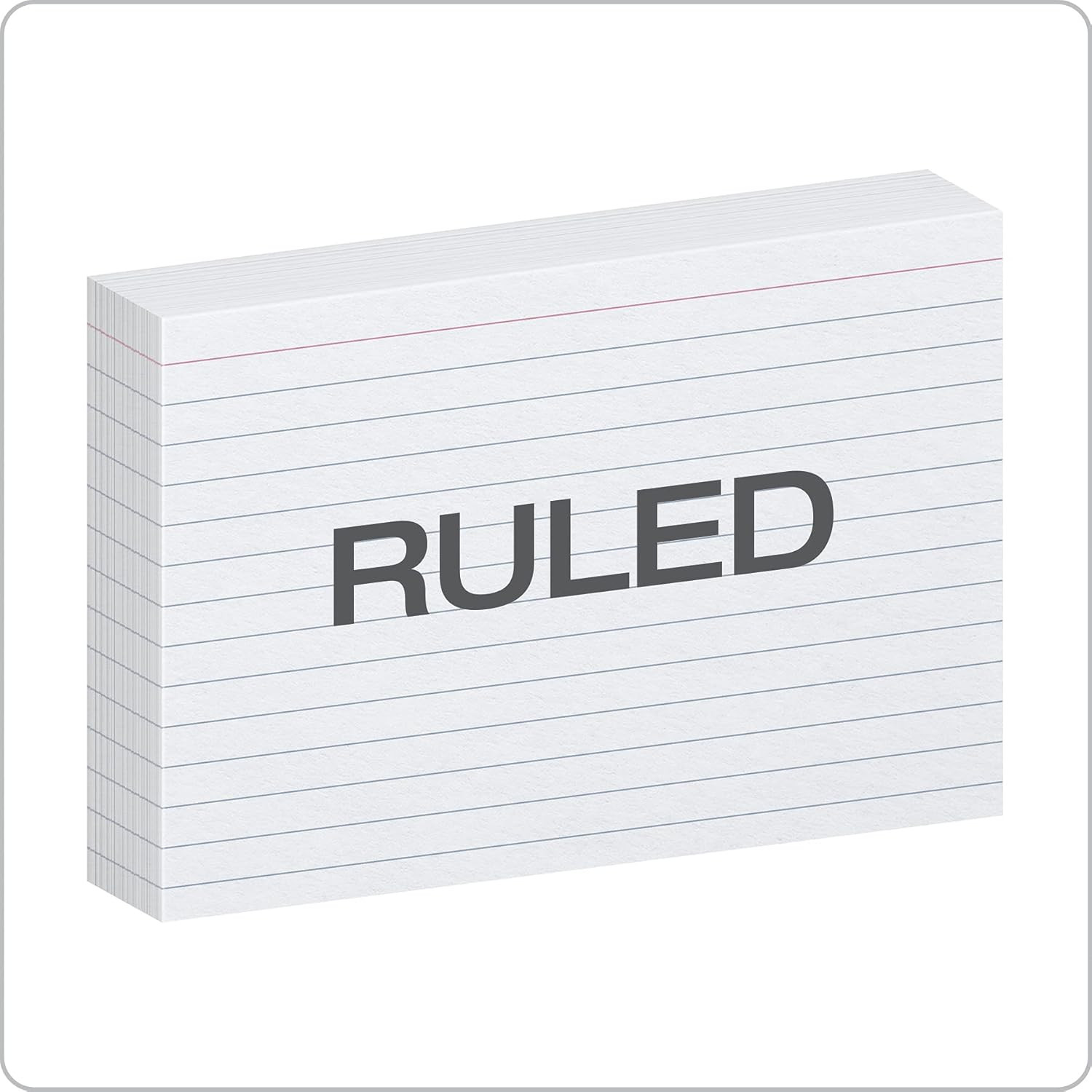 Index Cards, 500 Pack, 4X6 Index Cards, Ruled on Front, Blank on Back, White, 5