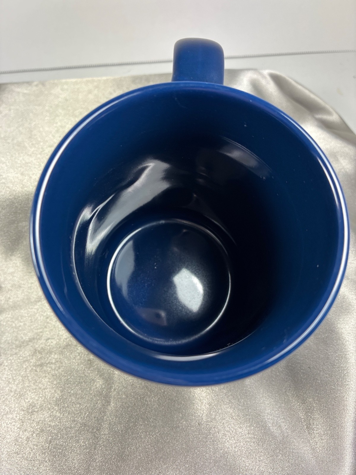 Christian Art Gifts Faithful Servant Mug 2 Chronicles 15:7 Blue Gold Coffee Cup