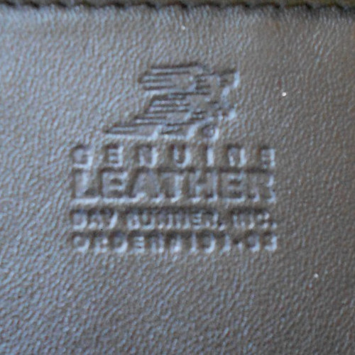 Day-Runner Genuine Black Leather 7-Ring Planner Binder “Classic” #191-93 inserts