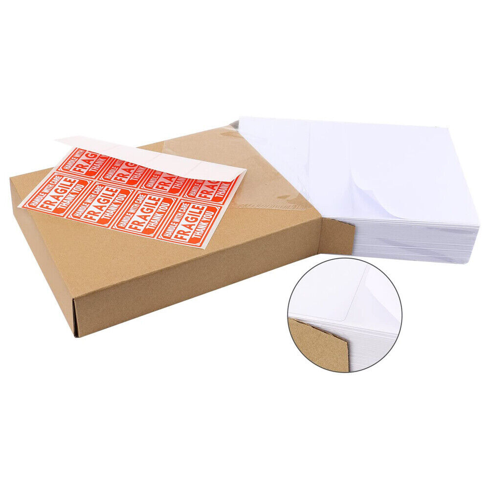 Rounded Corner Shipping Labels 8.5″x5.5″ Self Adhesive 2 Per Sheet Laser/Inkjet