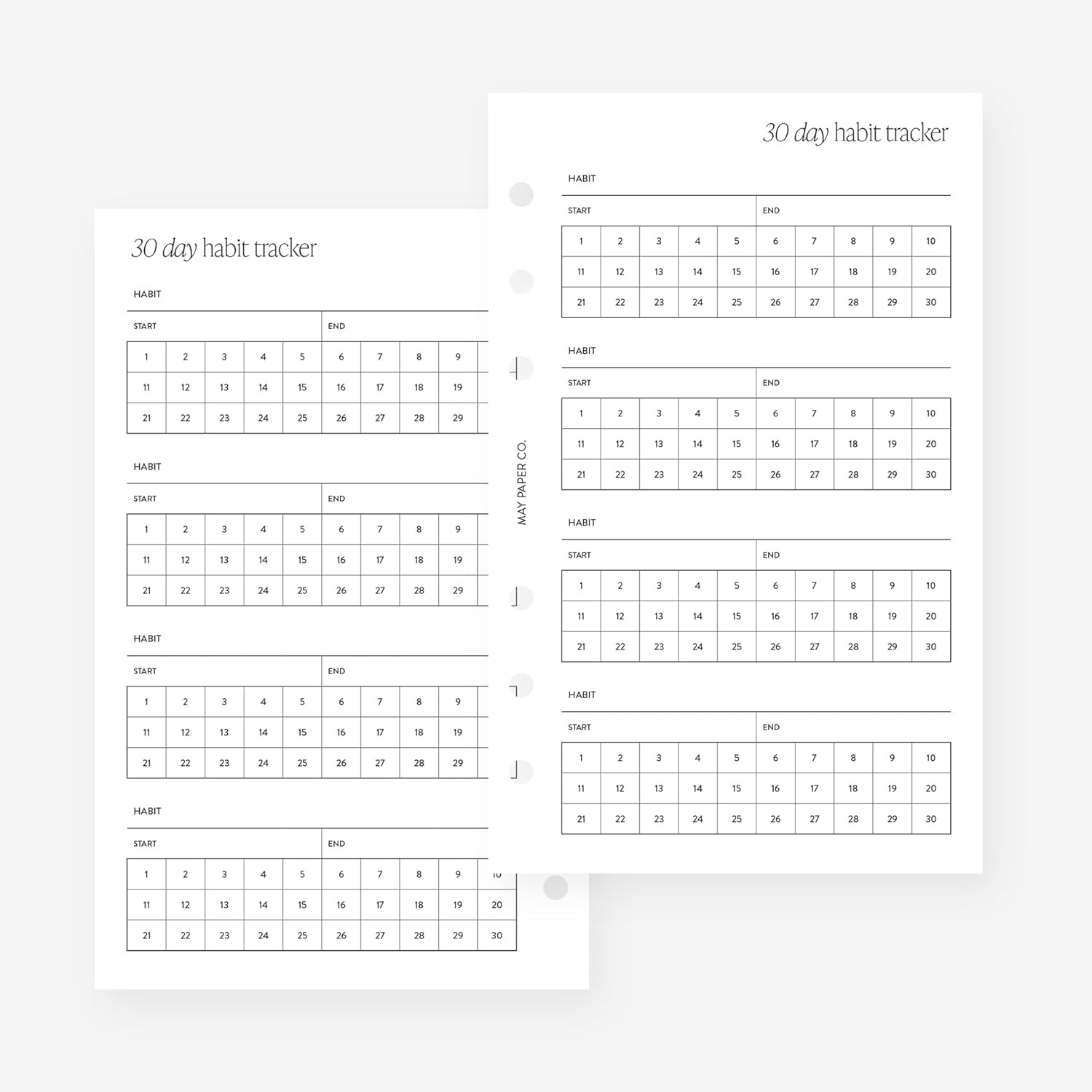 Franklin Covey Compact 30 Day Habit Tracker Planner Insert Agenda Refill for FC