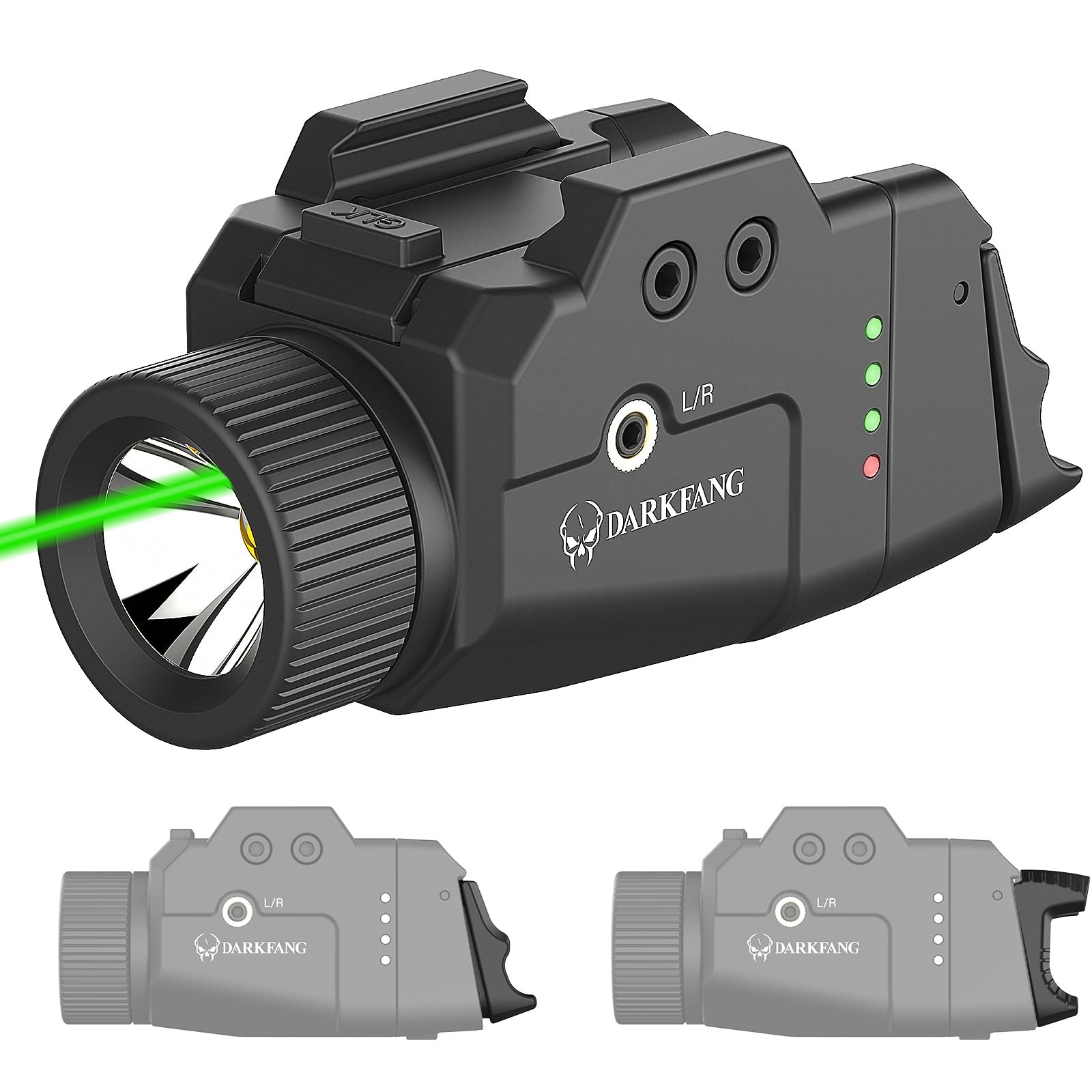 DARKFANG 1000 Lumen Tactical Weapon Light Laser Combo with High Green