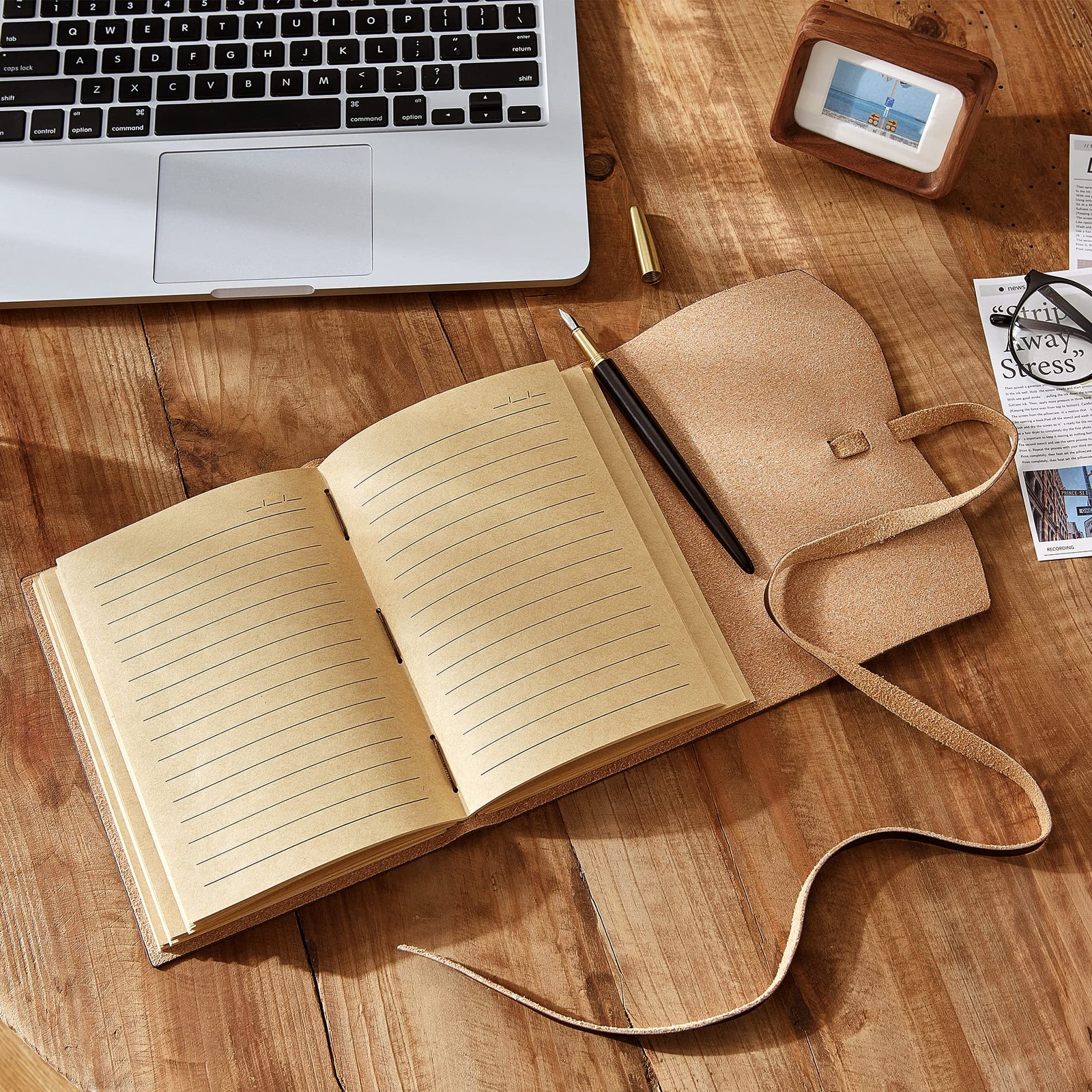 Leather Journal for Women A5 Notebook 6×8.1 Inch, Genuine Leather Diary for …