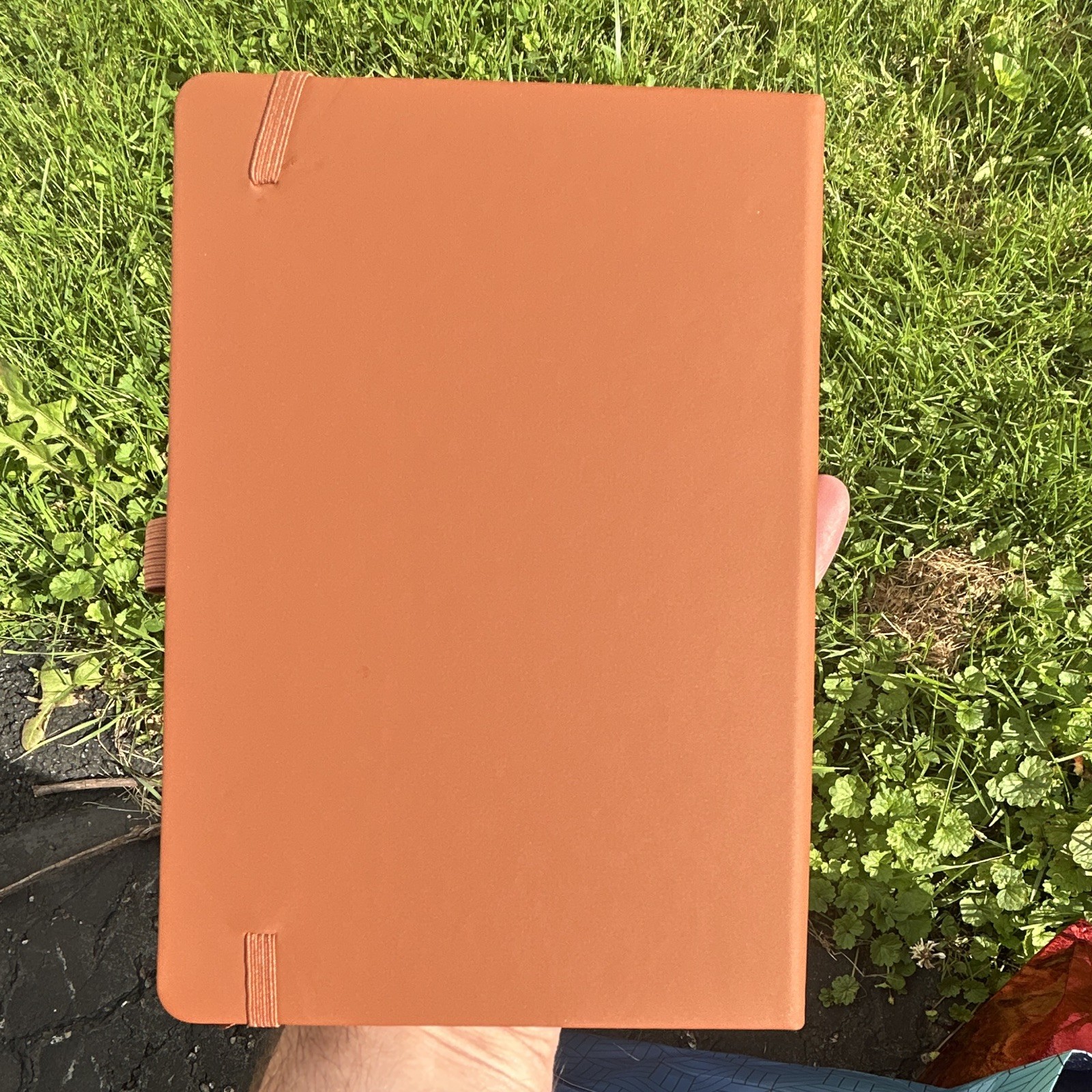 Orange Illustrated Lined Journal Notebook/planner w/ Elastic Band
