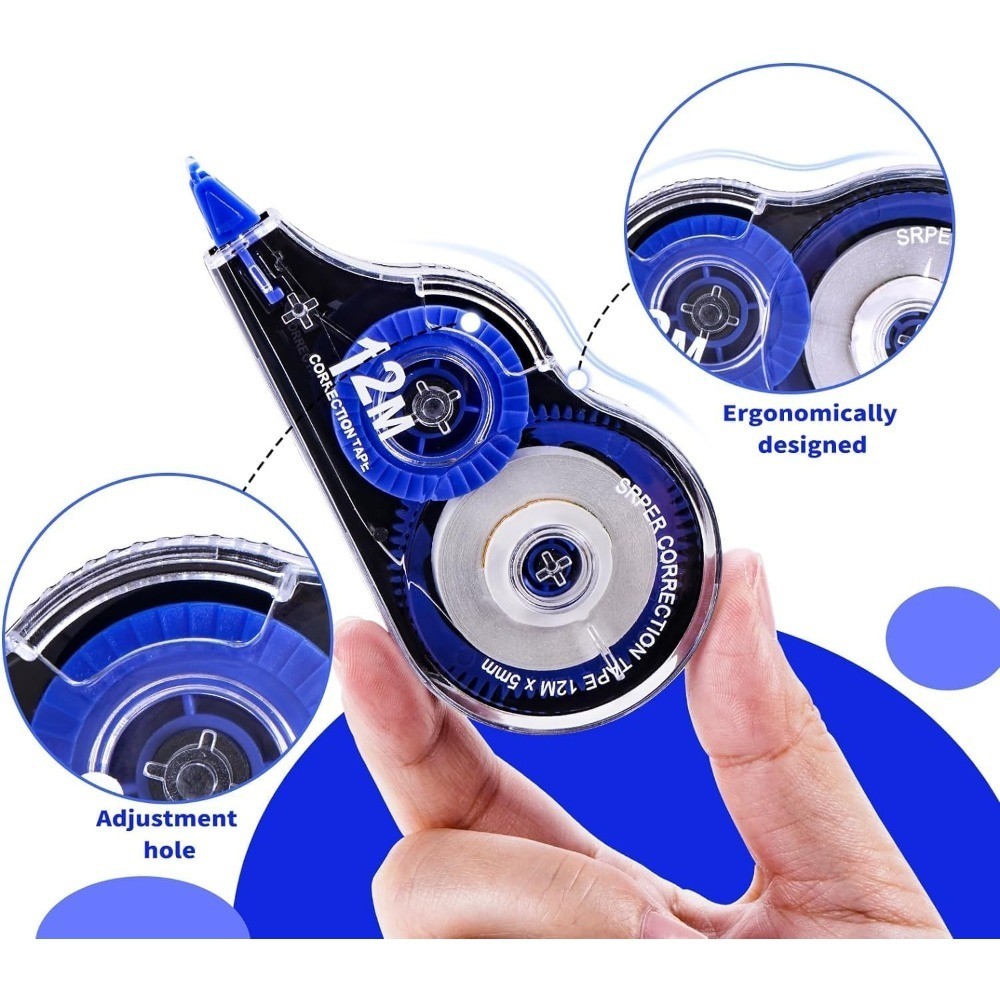 Easy to Use Correction Tape 10 Pack with Applicator for Instant Corrections 39